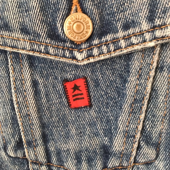 VINTAGE PUNK DENIM VEST Uniform made in USA - Picture 2 of 3